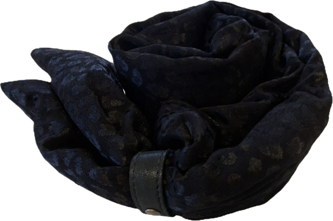 Echarpe Léopard Noir